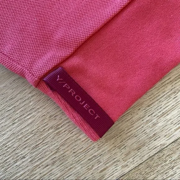 Farfetch - Y Project Asymmetrical Cotton Polo Collar Shirt in Orange and Green